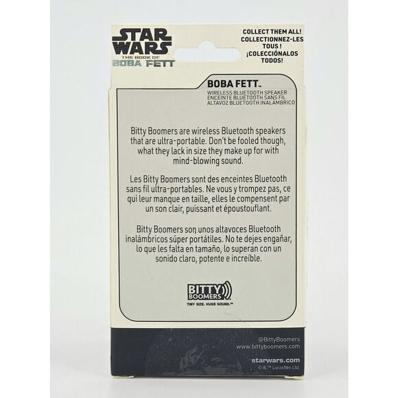 Star Wars Book of Boba Fett - Boba Fett Bluetooth Speaker Bitty Boomers New - Picture 6 of 9